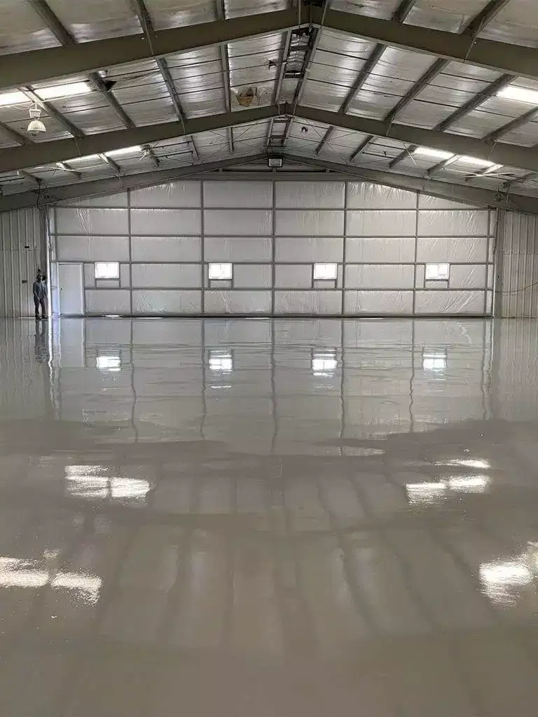 concrete coatings on a hangar by memphis concrete coatings