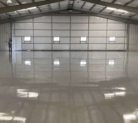 concrete coatings on a hangar by memphis concrete coatings