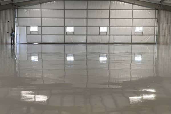 concrete coatings on a hangar by memphis concrete coatings