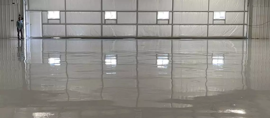 concrete coatings on a hangar by memphis concrete coatings